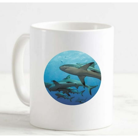 

Large Coffee Mug Great White Sharks Fishing Shark Ceramic Coffee Mug Funny Gifts Cup