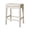 White, variant on Maven Lane Adrien Backless Bar Stool – 31 Inch Saddle Seat with Footrest – Natural Solid Wood Frame & Natural Fabric Upholstery – Ideal for Bars, Pub Tables & Tall Kitchen Counters
