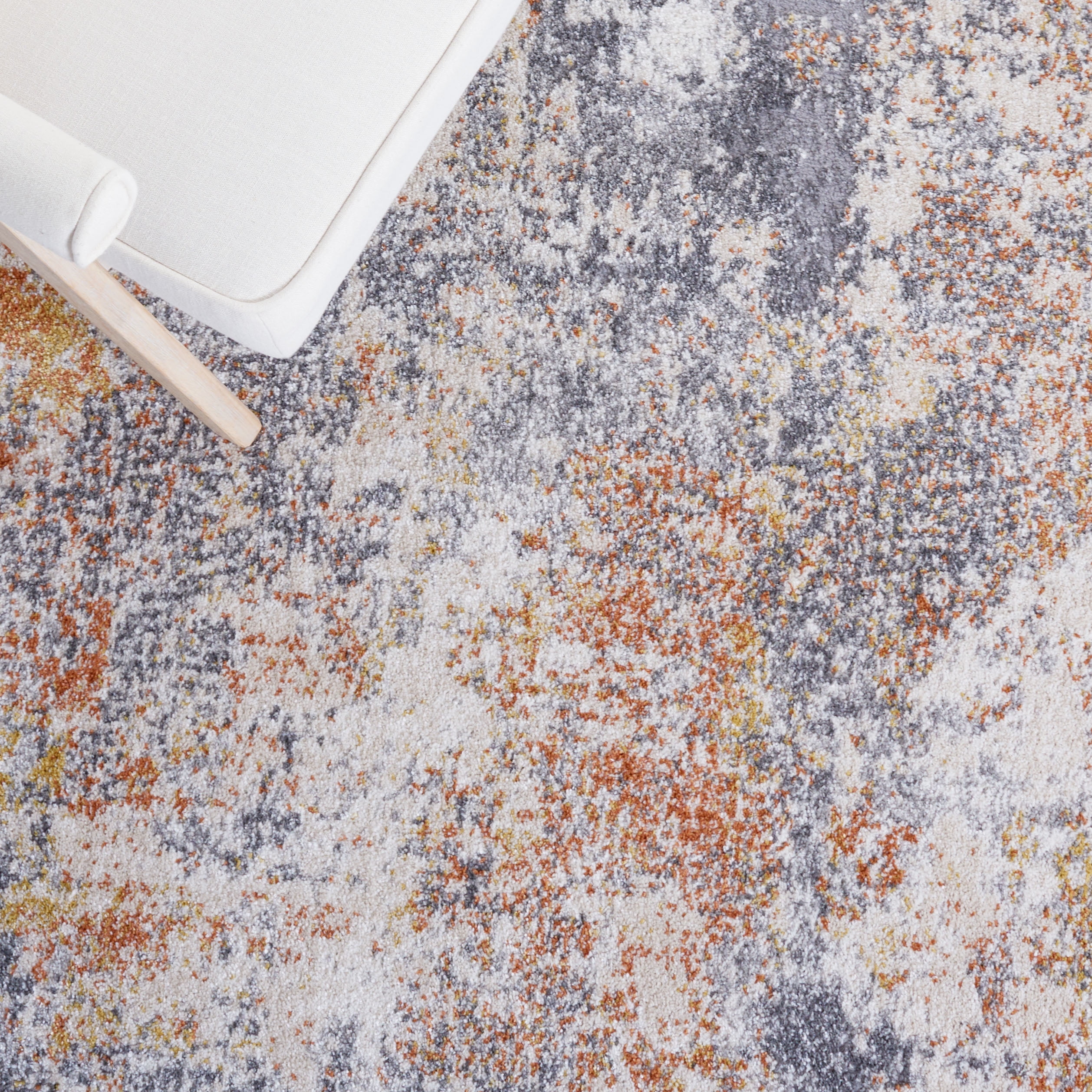 SAFAVIEH Aston Calanthia Abstract Area Rug, Gray/Gold, 3' x 5'