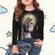 thumbnail image 1 of Blusas y camisas de cuello redondo y manga larga para niños Camisas estampadas de manga larga para Acción de Gracias Camisas lindas de cuello redondo Blusas casuales elegantes Ropa Camisas de cuello r, 1 of 6