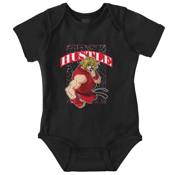 Street Fighter Video Game Ken Hustle Romper Boys or Girls Infant Baby Brisco Brands 6M