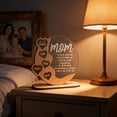 thumbnail image 4 of zhangmingg Custom Heart Plaque Freestanding Desk Sign for Mom Featuring Kids Names In Wood and Acrylic Design, 4 of 6