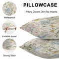 thumbnail image 5 of Throw Pillow Covers 16x16 Inch Set of 2, Wildflowers Waterproof Outdoor Pillow Covers, Spring Flowers Plants Farmhouse Pastoral Decorative Cushion Pillowcases for Couch, Sofa, Bed, Garden, Patio, 5 of 9