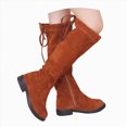 thumbnail image 3 of KPOPLK Girls Knee High Boots Side Zipper Tall Riding Boots Fall Winter Dress Shoes for Toddler Little Kid Big Kid(1,Brown), 3 of 9