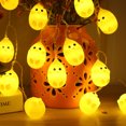 thumbnail image 2 of Guirnalda de luces con forma de pollo adorable, 10 LED que funcionan con pilas, 1,5 m, para el hogar, fiestas, cumpleaños, acampadas y habitaciones de niños, con abalorios de Pascua, 2 of 7