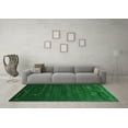 thumbnail image 3 of Ahgly Company Machine Washable Indoor Round Abstract Turquoise Blue Contemporary Area Rugs, 4' Round, 3 of 4