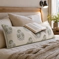 thumbnail image 3 of Fmbmuo Long Lumbar Pillow , Removable Vintage Floral Rectangular Pillow , For Couch Sofa Bed Living Room Home Decor, 3 of 7