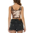 thumbnail image 3 of MODA NOVA Juniors Metallic Sequin Scoop Neck Sleeveless Cropped Tank Top, 3 of 5