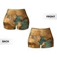 thumbnail image 5 of Picia Antique Map Adventure Scene Printed Workout Shorts for Women Seamless Scrunch Butt Lifting High Waisted Yoga Gym Booty Running Moisture-wicking Short Pants-Medium, 5 of 9