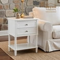 thumbnail image 2 of Decor Therapy Preston Two Drawer Side Table, Traditional End Table with Storage Drawers and Shelf, Classic Design for Living Room or Bedroom, White, 2 of 5