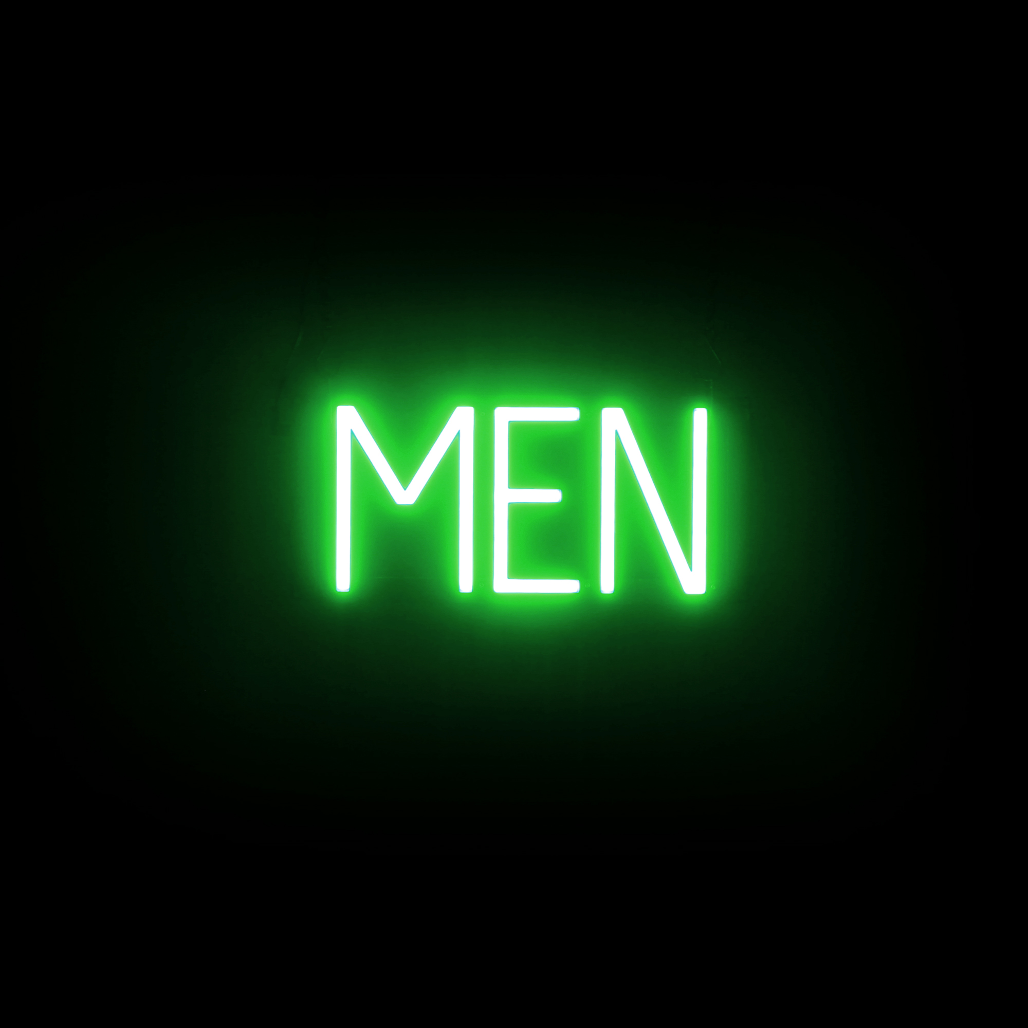 SpellBrite NeonLED MEN Sign With Dimming Capability. LED Bathroom Signs for Businesses