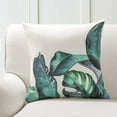 thumbnail image 2 of Phantoscope 18" x 18" Modern Green Leaves Tropical Polyester Throw Pillow , ( 4 Count), 2 of 4