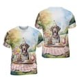 thumbnail image 3 of Happy Mother's Day German Shorthaired Pointer with Sweets and Flowers at a Picnic All Over Print 3D Shirt Unisex Merch GSP Lover Dog Gift - 13005, 3 of 6
