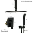 thumbnail image 4 of Boyel Living 10 inch Ceilling-Mounted Shower System Rainfall Shower Head with Handheld Shower, Bathroom Shower Faucet Set,Shower Trim Kit with Upgraded Valve, Oil Rubbed Bronze, 4 of 9