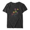 thumbnail image 4 of Birdeem T-Shirt Décontracté pour Femmes Imprimé Col Rond Manches Courtes Chandail Blouse Tops, 4 of 4