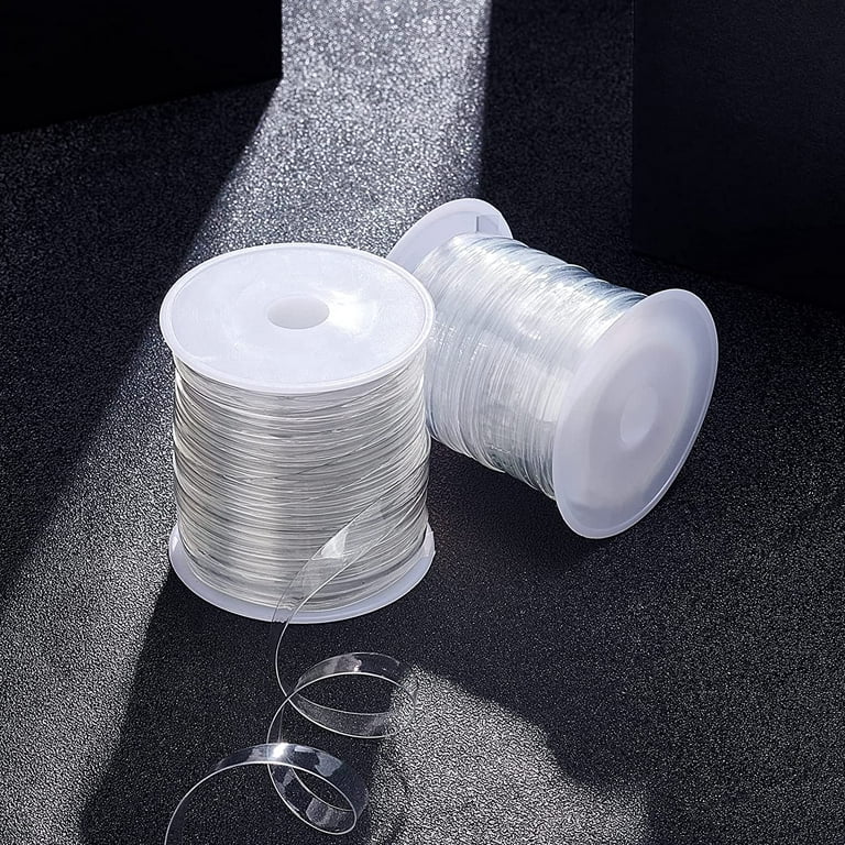 2 Rolls Clear Elastic Strap 0.24/0.31 Width 32.8 Yards Total Transparent  Elastic Band High Flexibility Clear Elastic for DIY Shoulder Bra Clothes  Sewing Project 