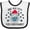 White and Black, variant on Inktastic Are You Yeti for Christmas with Yeti and Snowflakes Adult Boys or Girls Baby Bib