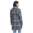 thumbnail image 6 of Sam & Libby Ladies Long Sleeve Faux Wool Plaid Coat, 6 of 7