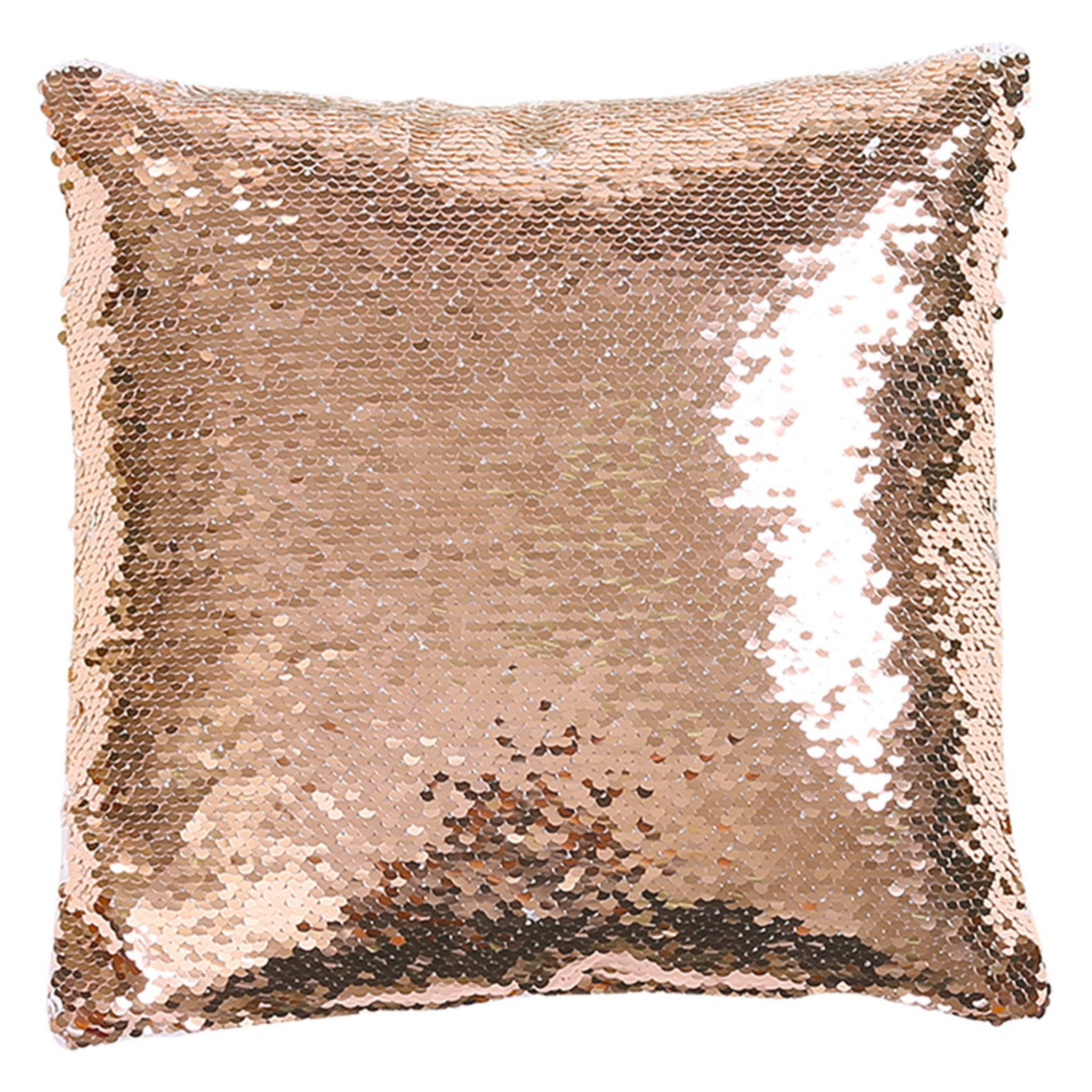 Lush Decor Mermaid Sequins Decorative Pillow Blush/White Single 16x16