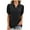 Black, variant on Womens Summer Tops, Casual T Shirts for Women, Womens Casual Fashion Solid Turn Down Collar Pullover Short Sleeve Blouse Trendy Tops Pink,S