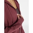 thumbnail image 5 of Athletic Works Women's Mineral Wash French Terry Cropped Zip Hoodie, Size XS-XXXL, 5 of 6