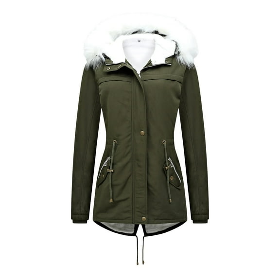 Winter clothing for women Plus Size Coat Long Heavyweight Lined Warm Winter Jacket With Hood Outerwear