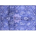thumbnail image 1 of Ahgly Company Machine Washable Indoor Rectangle Abstract Blue Modern Area Rugs, 4' x 6', 1 of 4