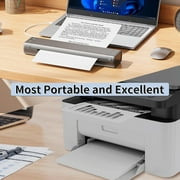 Phomemo M08F Portable Printer Wireless Thermal Printer for Travel, Support 8.5 X 11 & A4 Thermal Paper, Bluetooth Inkless Printer Compatible with Android iOS Phone & Laptop (Gray)