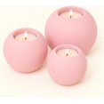 thumbnail image 1 of Concrete Sphere Tea Light Holder - Minimalist Centerpiece - Candle Holder - Modern Interior Design (Pink, Large Sphere), 1 of 4
