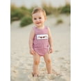 thumbnail image 5 of BemeyourBBs Baby Boy Plaid Tank Romper Football Embroidery Round Neck Jumpsuit, 5 of 9