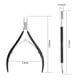 thumbnail image 2 of Alicates para cutículas con empujador de cutículas $ Recortador de cutículas Tijeras para cutículas de acero inoxidable Herramienta para quitar cutículas de uñas $ Tijeras para cutículas de acero, 2 of 7