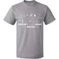 thumbnail image 2 of OXI T-Shirt - Science Doesn’t Care, Basic Casual T-Shirt for Men's and Women Fleece T-Shirt Short Sleeve - Sport Grey X-Large, 2 of 3