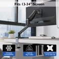 Single Monitor Desk Mount, 13 to 34 Inch Gas Spring Monitor Arm