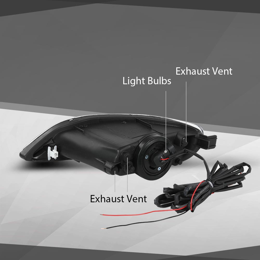 CROSSDESIGN Front LED Fog Lights Fit for Toyota Corolla 2001-2008 Camry 2002-2004 Fog Lamps