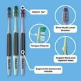 thumbnail image 3 of (3 pack) REACH Advanced Design Angled Neck Toothbrush, Assorted Colors, Firm, 6 Count, 3 of 6
