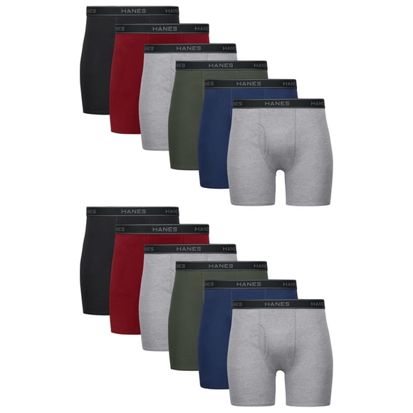 Calzoncillos bóxer para hombre Hanes de algodón paquete de 12