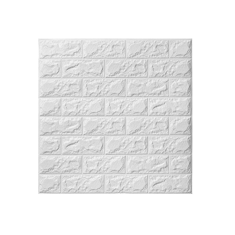 OUNONA 3D Brick Wall Stickers Adhesive Wall Panel Brick Wallpaper for