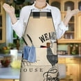 thumbnail image 5 of Women Men Adjustable Bib Apron with Pockets Farmhouse and Chickens Cooking Kitchen Aprons, 5 of 7