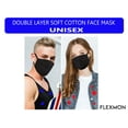 thumbnail image 4 of FLEXMON Reusable Washable Eco-Friendly Cotton Face Mask, Black, 3 pack, 4 of 5
