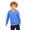 Blue, variant on Toddler Boys Girls Pullover Casual Crew Neck Long Sleeve Outwear Tops Cotton T Shirts Solid Color Tee Shirt,Orange,15