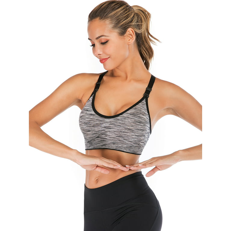 Women Yoga Fitness Bras Stretch Workout Tank Tops Seamless Vest