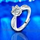 thumbnail image 5 of Anillo ajustable con abertura, circonitas de corte redondo, anillos de boda para mujer, anillos de joyería para mujer, 5 of 6