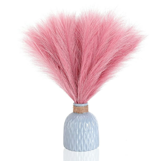 Pampas Grass Decor 18" Tall, Pink Pompas Floral Fake Pampas Grass