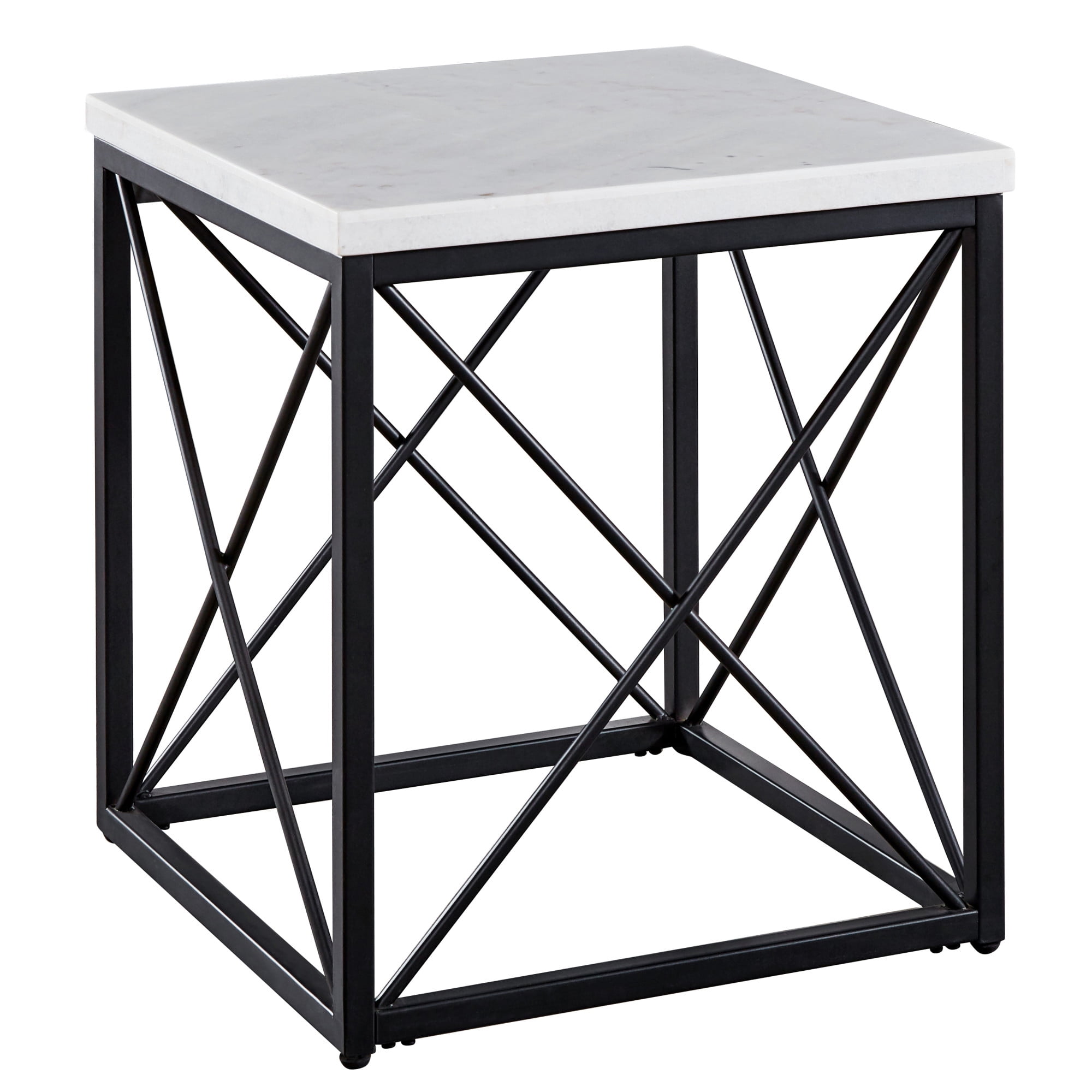 Steve Silver Skyler Genuine White Marble 22-inch Square End Table