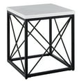 thumbnail image 4 of Steve Silver Skyler White Genuine Marble Top Square End Table, 4 of 6
