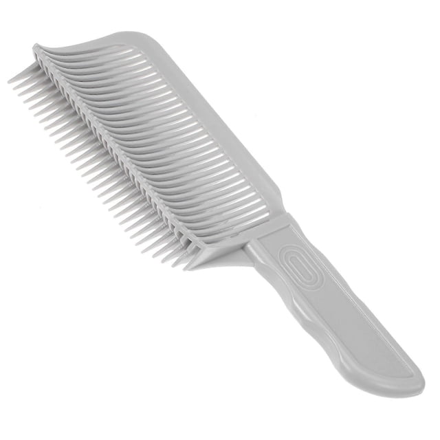 Barber Hair Cutting Comb Ergonomic Arc Shape for Precise Trimming and Flat Styling Men Gray