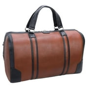 McKlein USA 18192 20 in. U Series Kinzie Leather Two-Tone Tablet Carry-All Duffel Bag, Black