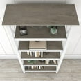 thumbnail image 4 of Bush Furniture Key West Tall 5 Shelf Bookcase, Set of 2, Pure White & Shiplap Gray, 4 of 7