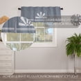 thumbnail image 3 of VHC Brands Sawyer Mill Windmill Graphic/Print Chambray Cotton Farmhouse Kitchen Rod Pocket Hanging Loops Stenciled 20x60 Curtain, Valance, Denim Blue, 3 of 7