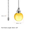 thumbnail image 2 of Uxcell 20 Inch Ceiling Fan Pull Chain Ornament 30mm Crystal Ball Pendant Golden 2Pack, 2 of 6